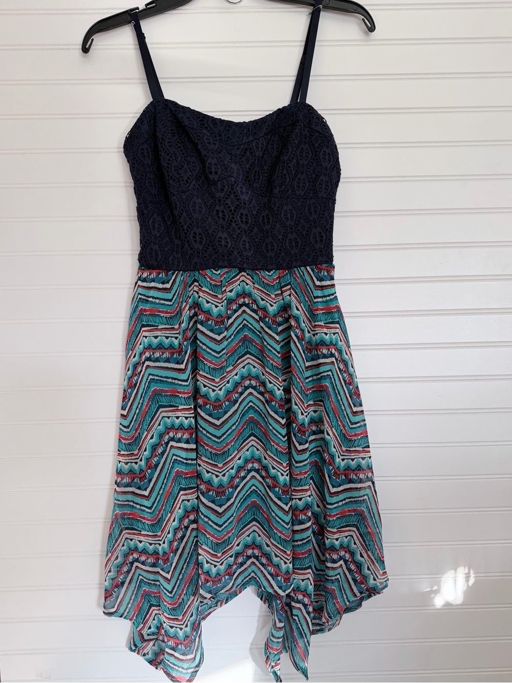 Lily Rose Navy Scoop Neck Dress